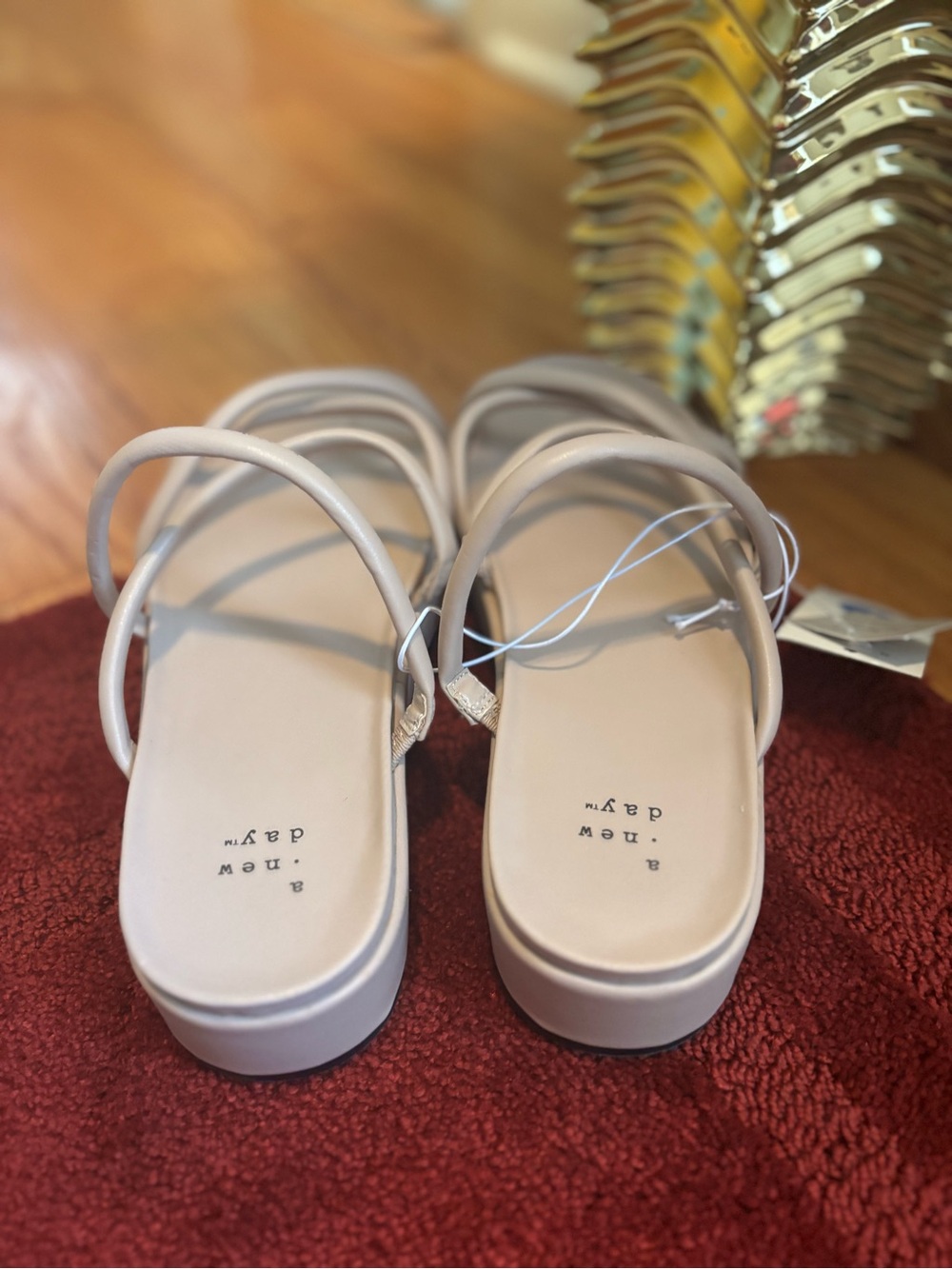 a new day Women's Strappy Slide Sandals in Blush - Picture 2 of 3